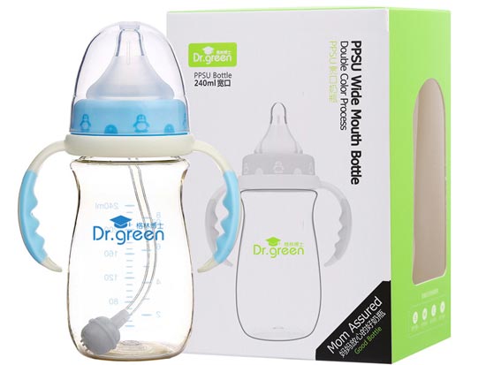 格林博士PPSU寬口奶瓶240ML藍(lán)色