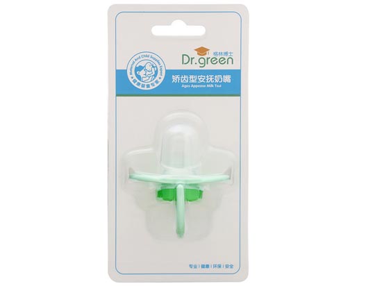 格林博士矯齒型安撫奶嘴綠色