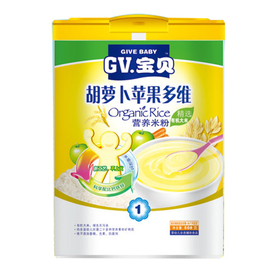GV寶貝果胡蘿卜蘋果多維營(yíng)養(yǎng)米粉