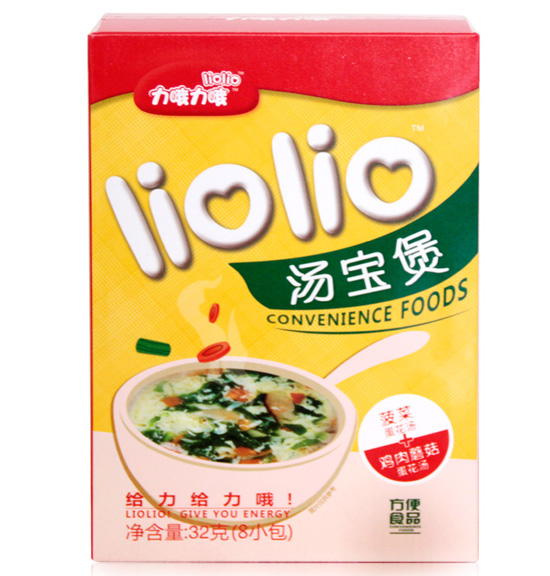 力哦力哦湯寶菠菜+雞肉蘑菇