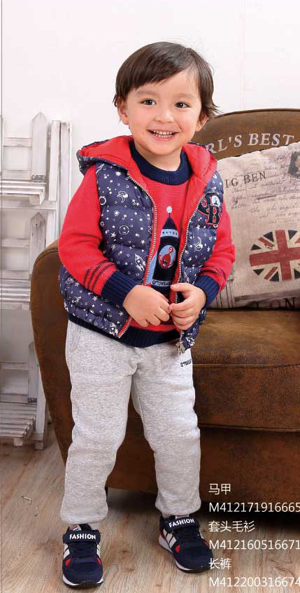 棉果果馬甲 套頭毛衫 長(zhǎng)褲