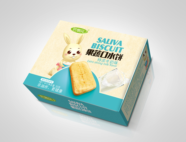 倍思貝特濃牛奶味果蔬口水餅32克方盒