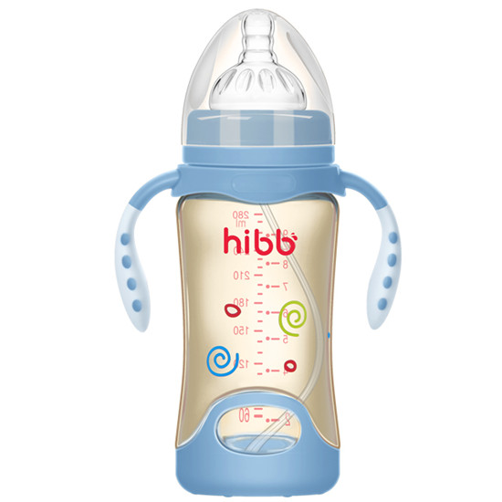 浩一貝貝防摔PPSU奶瓶藍(lán)色280ml
