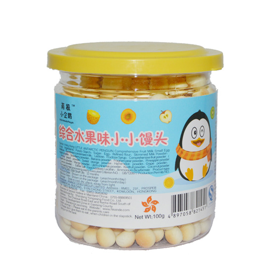 南極小企鵝綜合水果小小饅頭100g