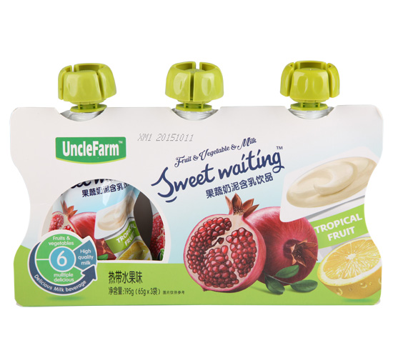 農場大叔熱帶水果味果泥盒裝