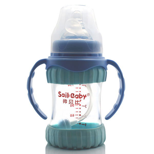 帥貝比奶瓶180MLD感溫-藍(lán)