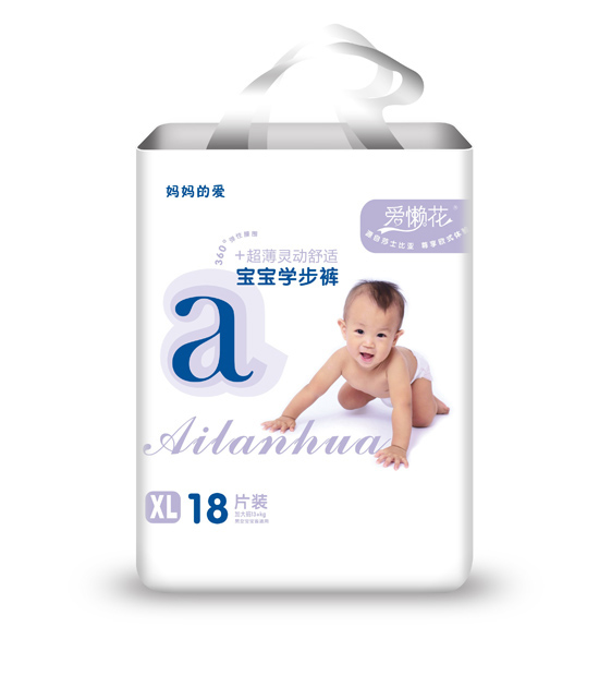 愛懶花超薄靈動寶寶學步褲XL碼18片