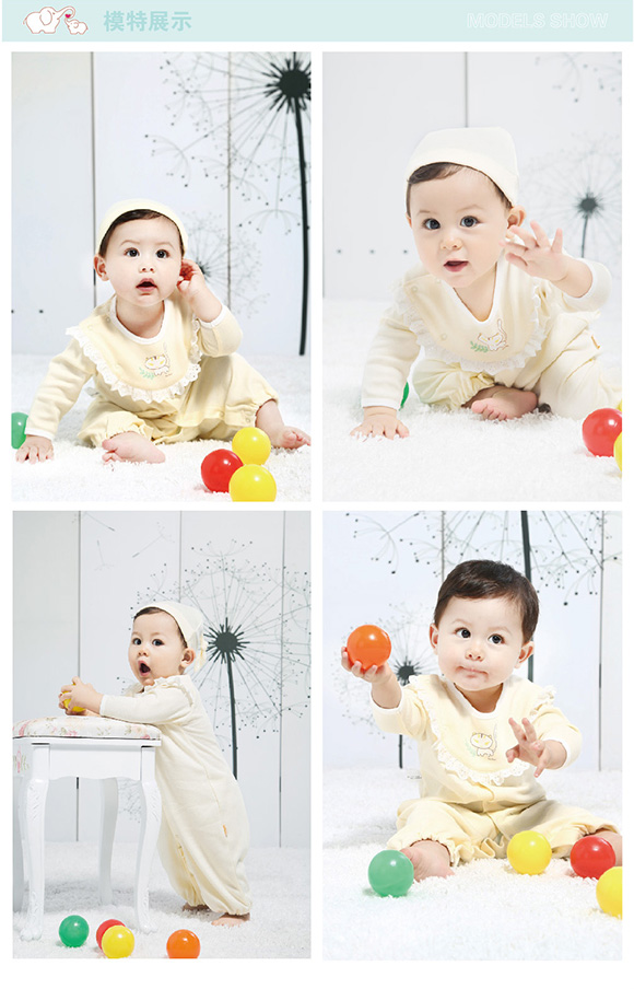 貝比嗒奇寶寶爬服莫代爾棉兩用連體衣