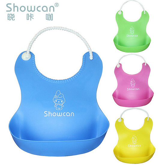 防水兒童嬰兒塑料仿硅膠圍嘴圍兜