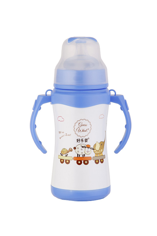 好樂嬰奶瓶雙柄淺藍色