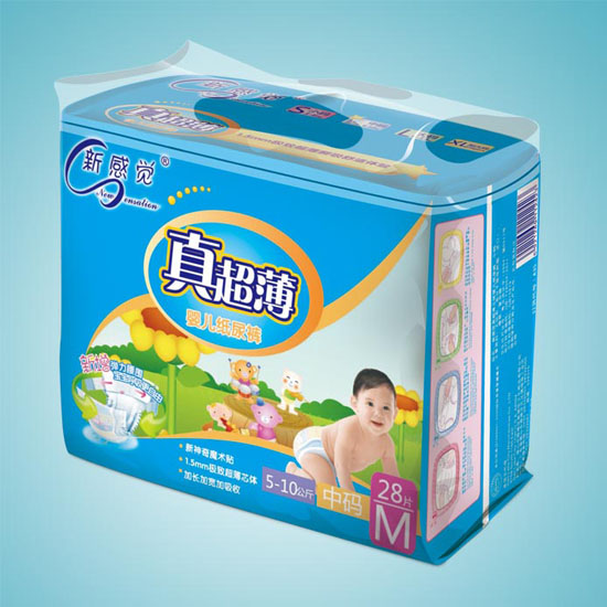 新感覺(jué)真超薄嬰兒紙尿褲M碼28片