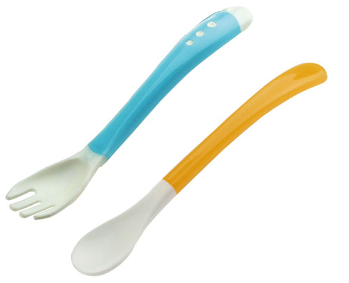 娃娃愛PP普通硅膠勺叉組