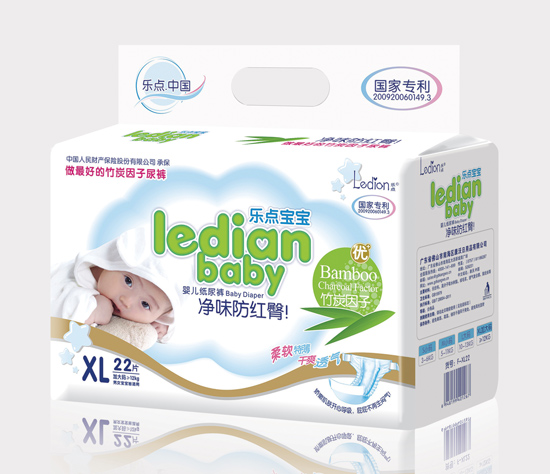 樂(lè)點(diǎn)寶寶凈味防紅臀尿褲XL22片