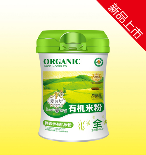 愛(ài)茵坊鈣鐵鋅有機(jī)米粉(腰型罐裝)