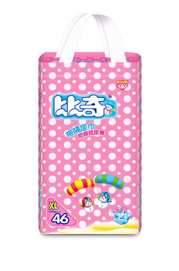 比奇帶隔尿巾防疹紙尿褲XL