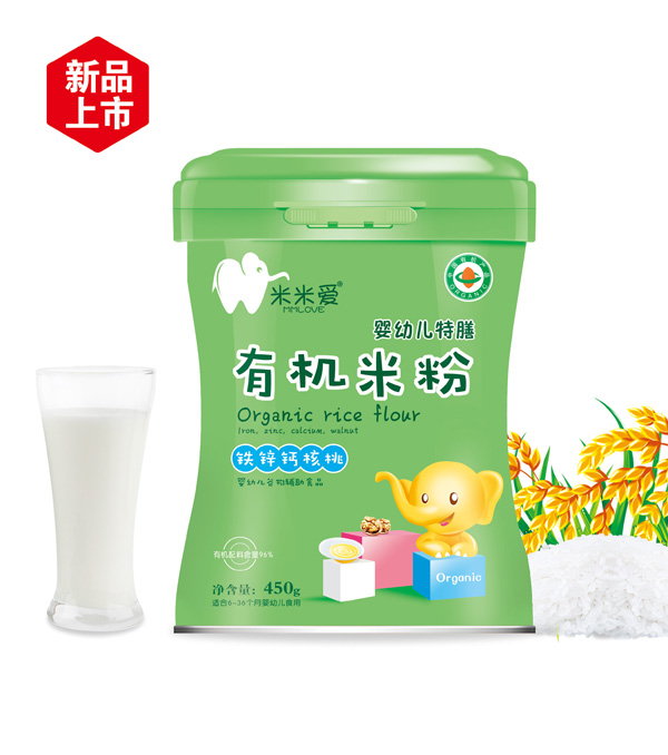 米米愛有機米粉 鐵鋅鈣核桃 聽裝