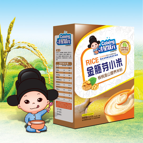 才星狀元金胚芽小米米粉(核桃淮山)盒裝