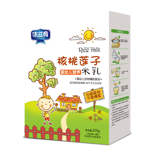 味滋肴嬰幼兒營養(yǎng)米乳盒裝-核桃蓮子