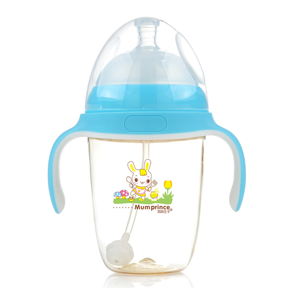 媽咪王子PPSU寬口自動(dòng)吸300ml奶瓶藍(lán)色