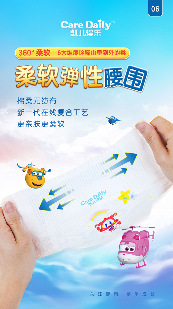 凱兒得360°柔軟超級(jí)飛俠紙尿褲7