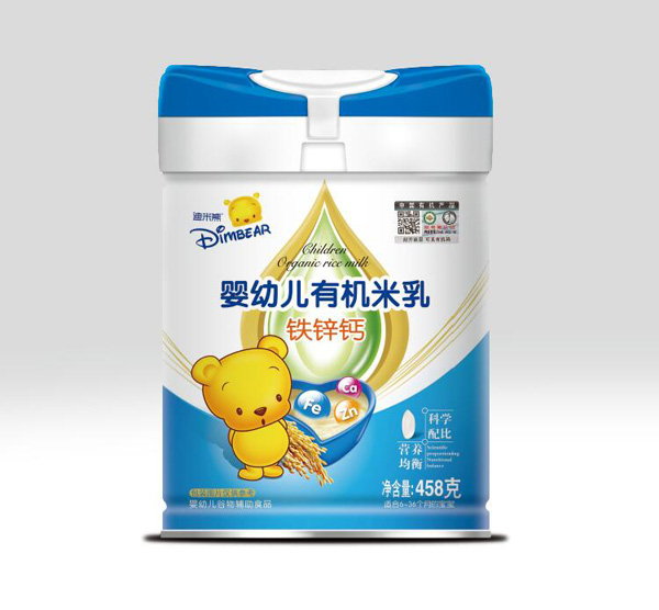 迪米熊嬰幼兒有機米乳-鐵鋅鈣罐裝