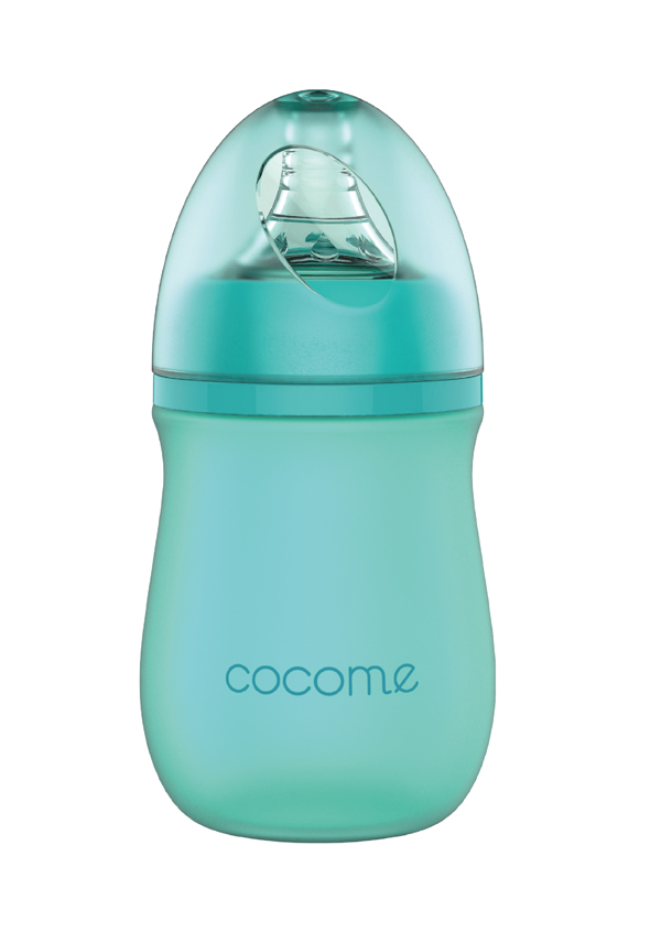 可可萌寬口徑防爆感溫晶鉆奶瓶 150ML(標配寬口徑奶嘴S型)