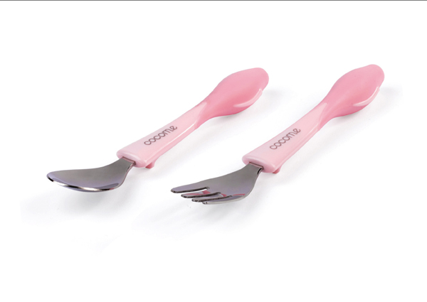 可可萌啾啾不銹鋼叉勺 紅