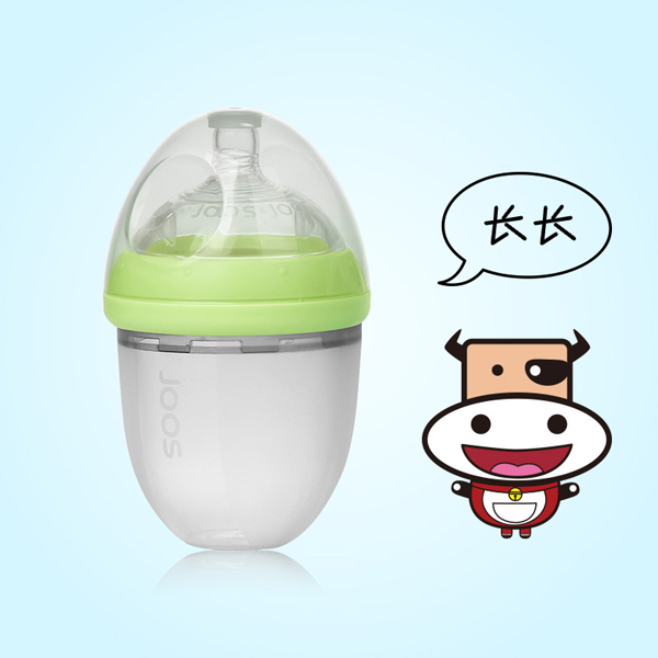 吉子天然母乳硅膠奶瓶 160ml 嫩綠色(長長).jpg 吉子天然母乳硅膠奶瓶 160ml 嫩綠色(長長).jpg