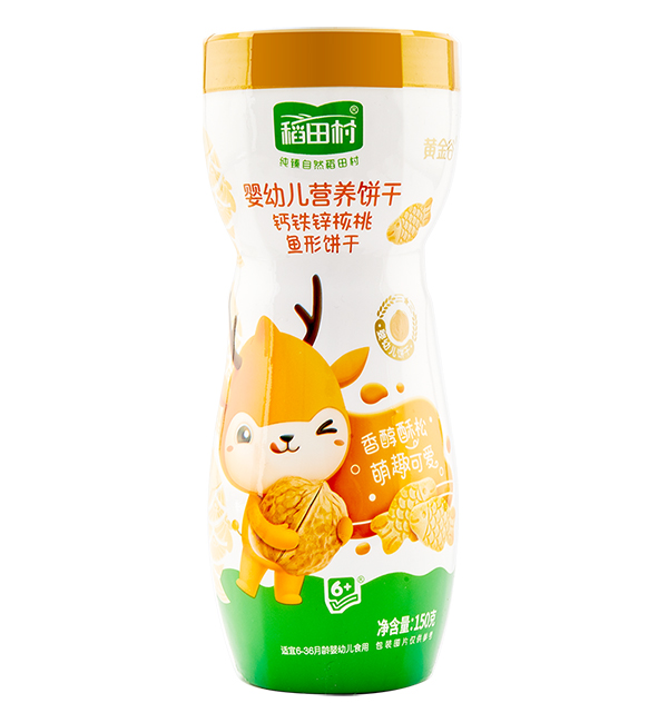 稻田村營養(yǎng)餅干罐裝-核桃