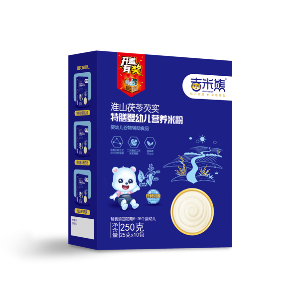 吉米熊淮山茯苓芡實(shí)特膳米粉 250g盒裝