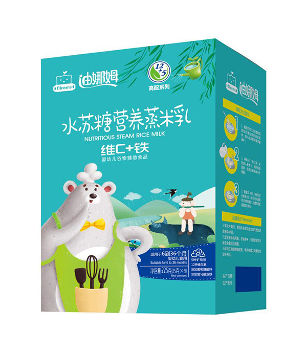 迪娜姆水蘇糖營養(yǎng)蒸米乳盒裝 維C+鐵