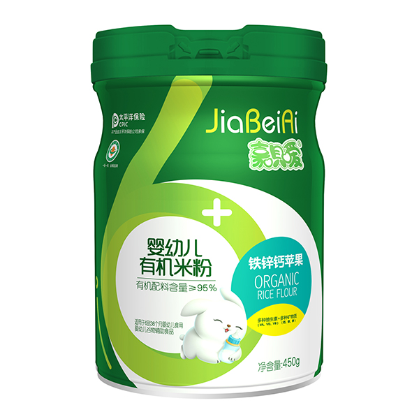 嘉唄噯嬰幼兒有機(jī)米粉 鐵鋅鈣蘋果