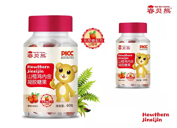 睿貝熊山楂雞內(nèi)金凝膠糖果