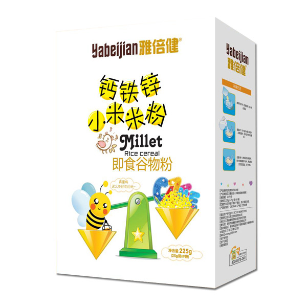 雅倍健鈣鐵鋅小米米粉盒裝