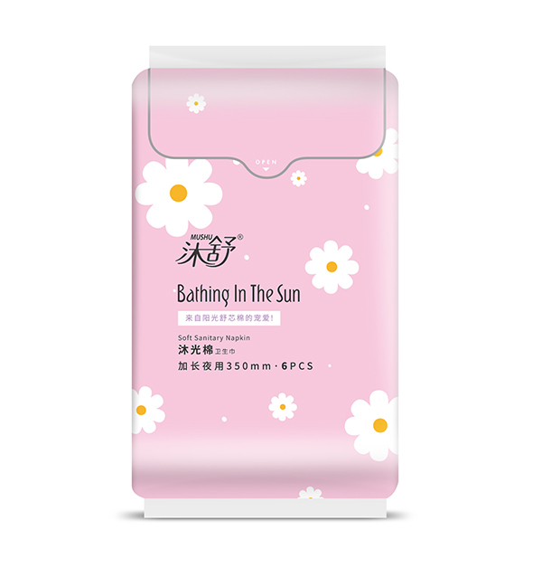 沐舒沐光棉衛(wèi)生巾 加長(zhǎng)夜用350mm 6片
