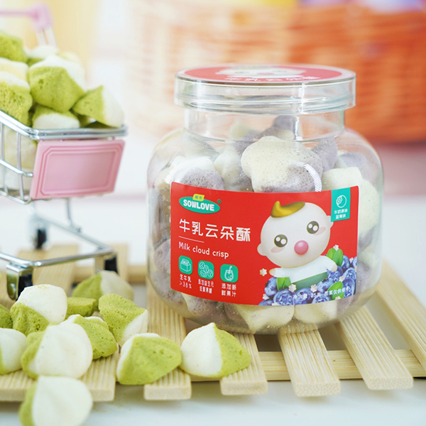 甄育牛乳云朵酥-牛奶原味+藍(lán)莓味