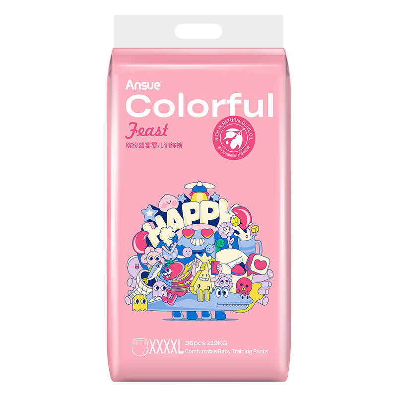 繽紛盛宴嬰兒訓練褲XXXXL