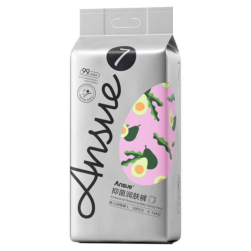Ansue安秀抑菌潤膚嬰兒訓(xùn)練褲L