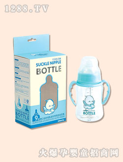 娃麗比9安寬口徑仿母乳弧形有耳奶瓶