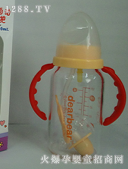 奧兒寶晶鉆玻璃防脹氣奶瓶120ml