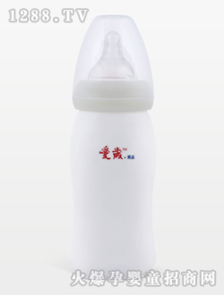 愛(ài)歲采晶骨瓷奶瓶白色瓶身