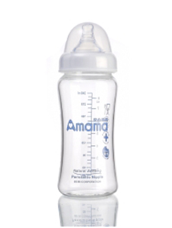 寬口徑晶鉆玻璃奶瓶240ml