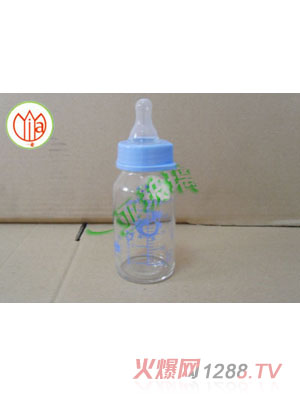 一亞經典藍色玻璃奶瓶