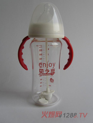貝之享250ml晶鉆玻璃自動魔術(shù)防脹氣寬口奶瓶