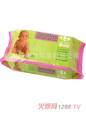 72片袋裝無(wú)酒精型嬰兒濕巾