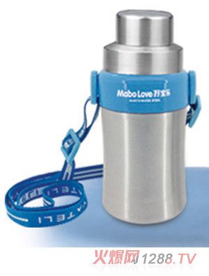 孖寶樂(lè)母嬰兩用不銹鋼奶瓶淡藍(lán)色