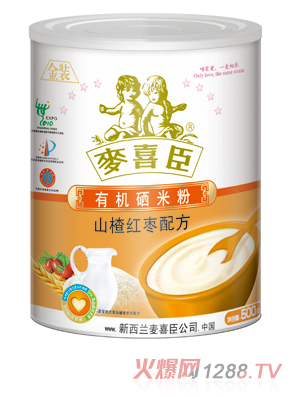 麥喜臣有機(jī)硒米粉山楂紅棗配方(聽裝)