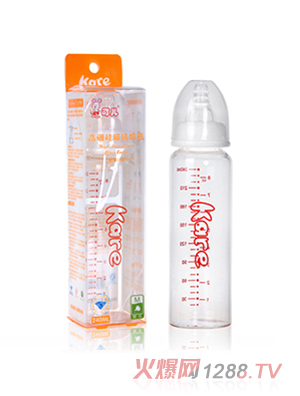 可兒KR-1086標(biāo)口高硼硅玻璃奶瓶240ml