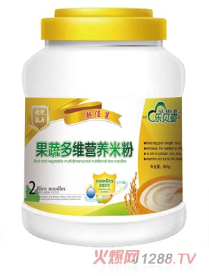 樂貝姿果蔬多維營(yíng)養(yǎng)米粉2段桶裝800克