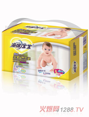 海綿寶寶韓式嬰兒紙尿片L大碼